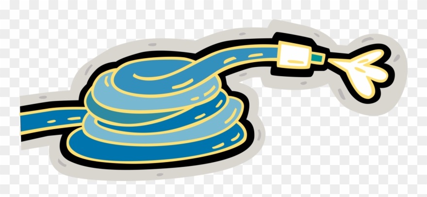 Vector Illustration Of Garden Or Lawn Hose For Watering Clipart