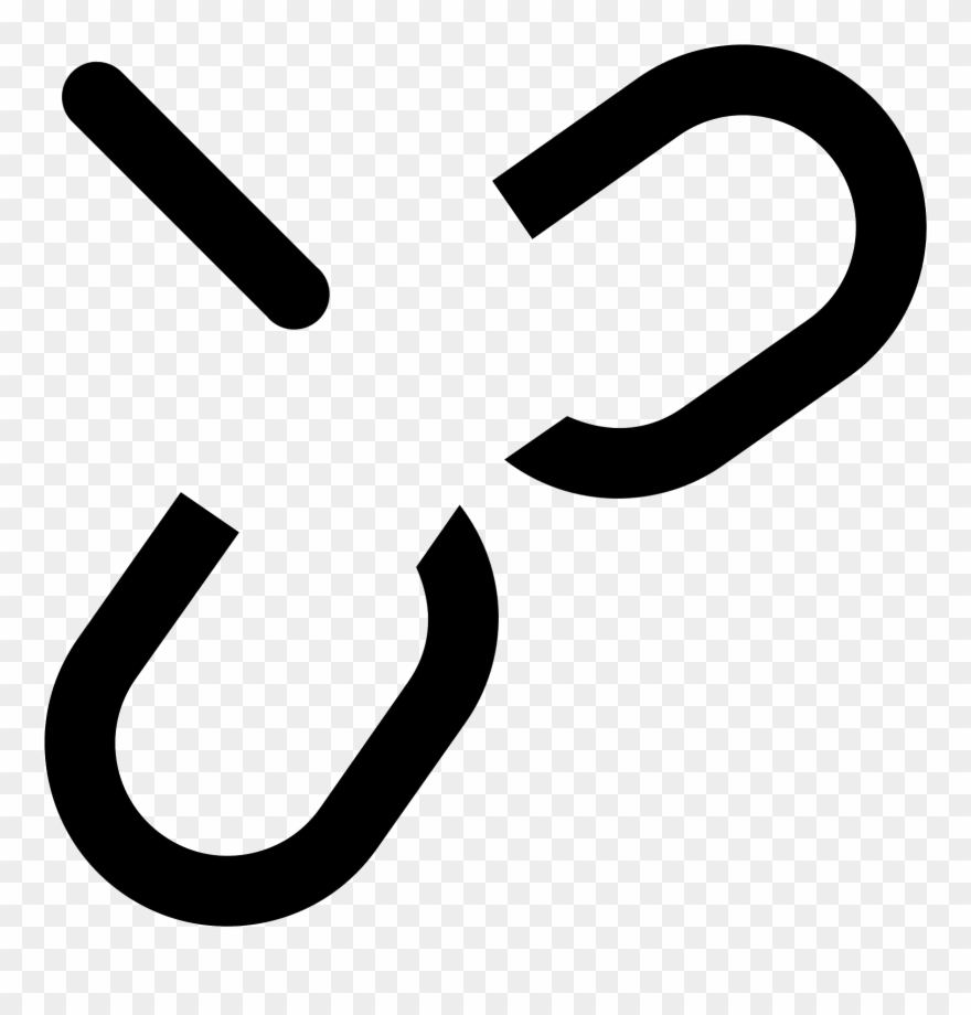 Broken Link Filled Icon - Icon Clipart