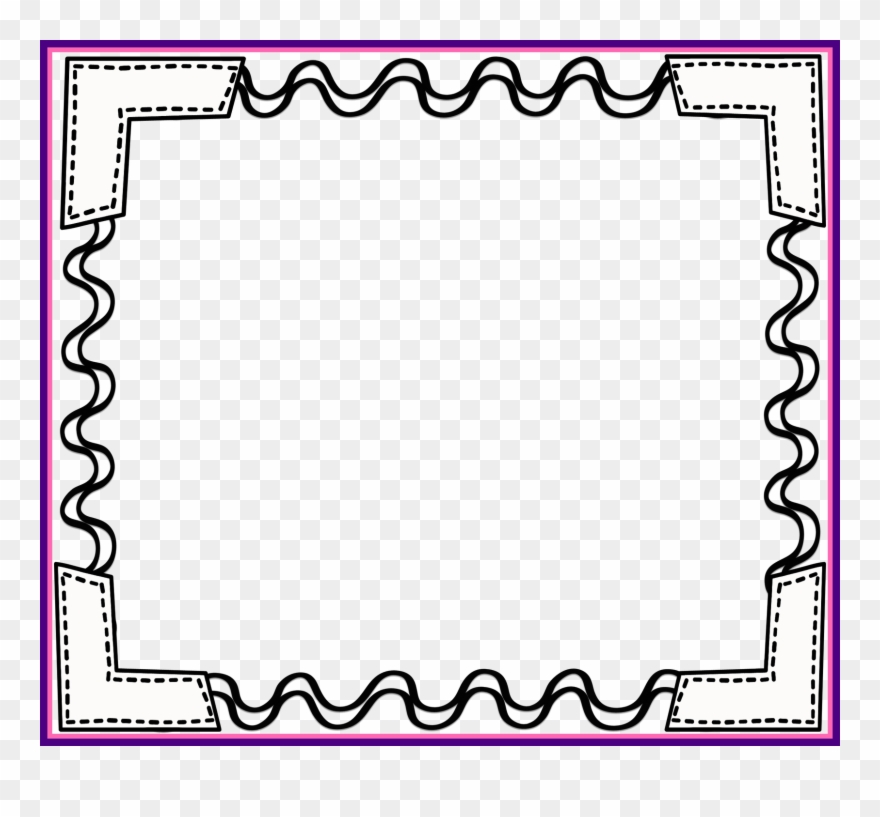 Hanger Clipart Hanged Clothes - School Black And White Border - Png Download