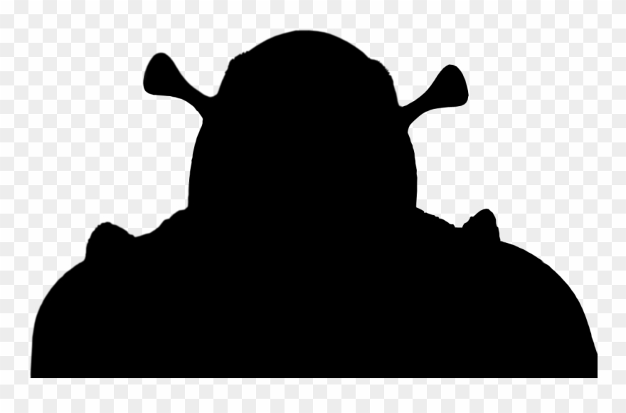 Shrek Silhouette - Shrek Head Outline Clipart