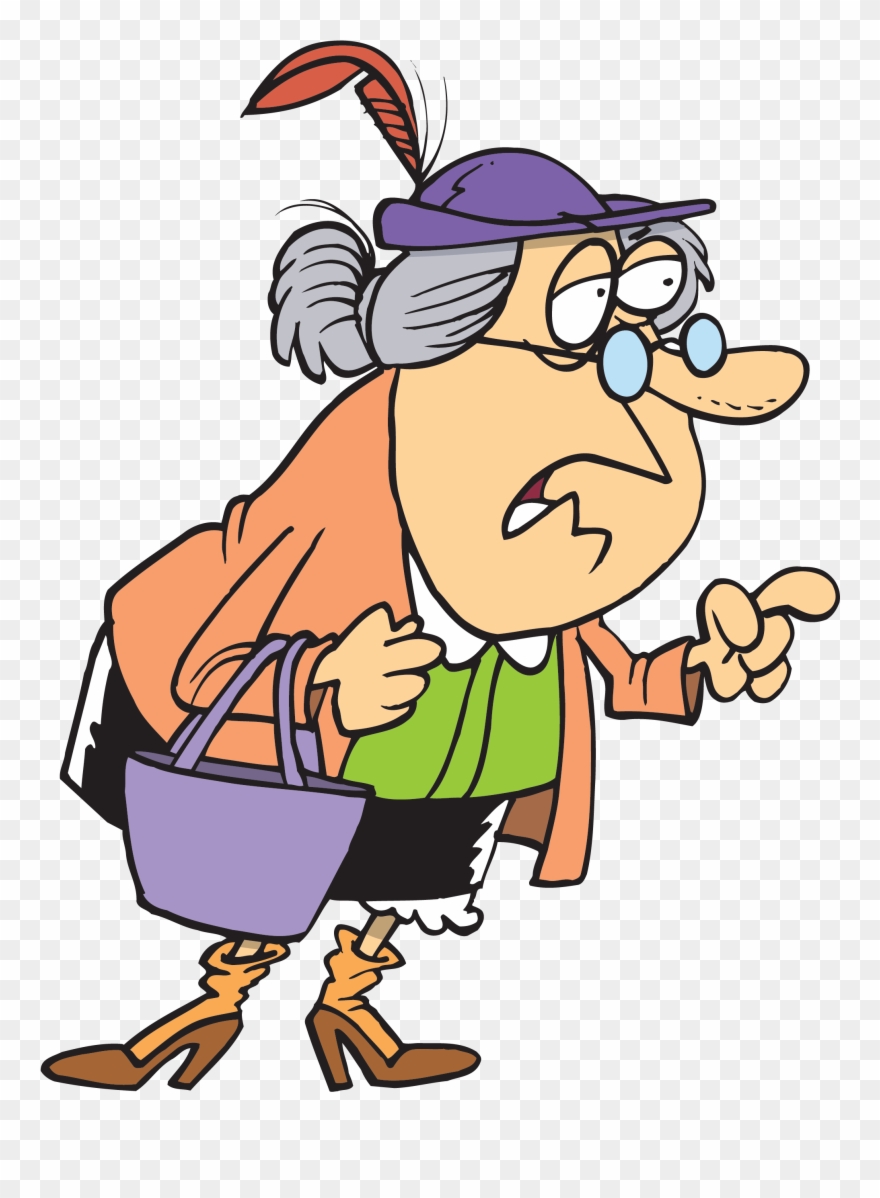 What's On Your Top Ten - Little Old Lady Cartoon Clipart