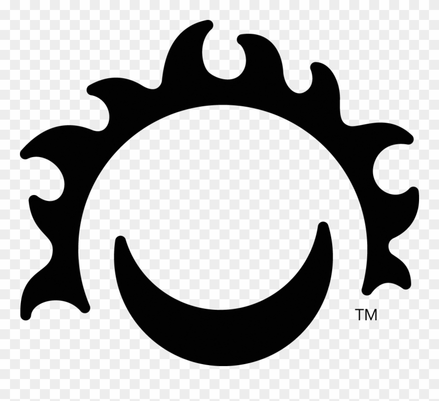 00880 Luna & Sol Icon Tm Bl - Sol And Luna Symbol Clipart