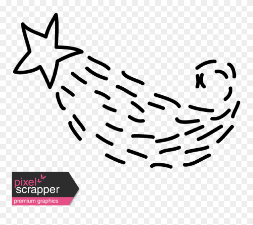 Shooting Star Template Shooting Star Template Graphic - Doodle Shooting Star Transparent Clipart