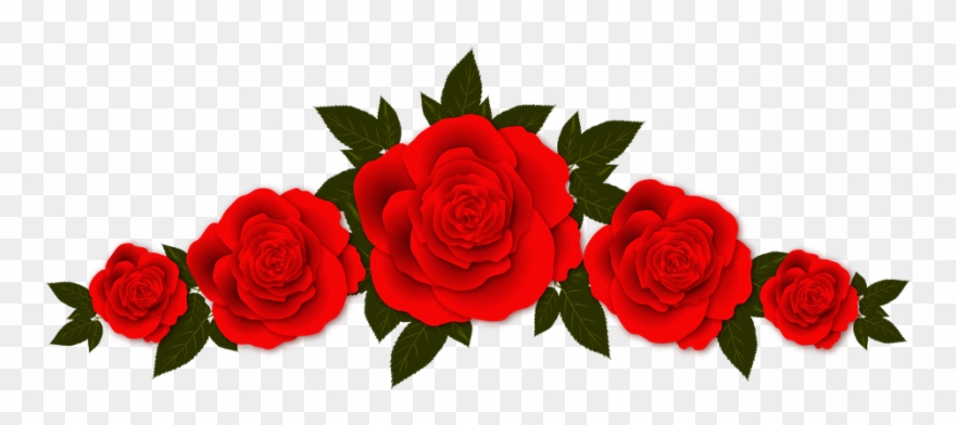 Roses Flowers Vignette &183 Free Image On Pixabay - Red Rose Bouquet Transparent Background Clipart