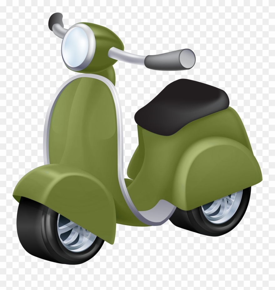 Green Vespa Png Clip Art Transparent Png