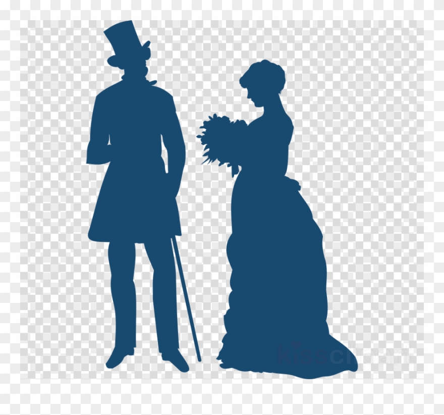 Download Victorian Silhouette Couple Clipart Victorian - Logo Kit Dls 18 Inter Milan - Png Download
