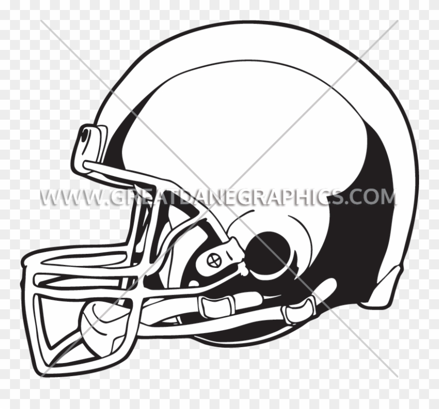 Side Football Helmet - Printed T-shirt Clipart
