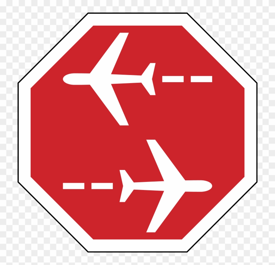 480×480像素 - Airplane Crossing Sign Clipart