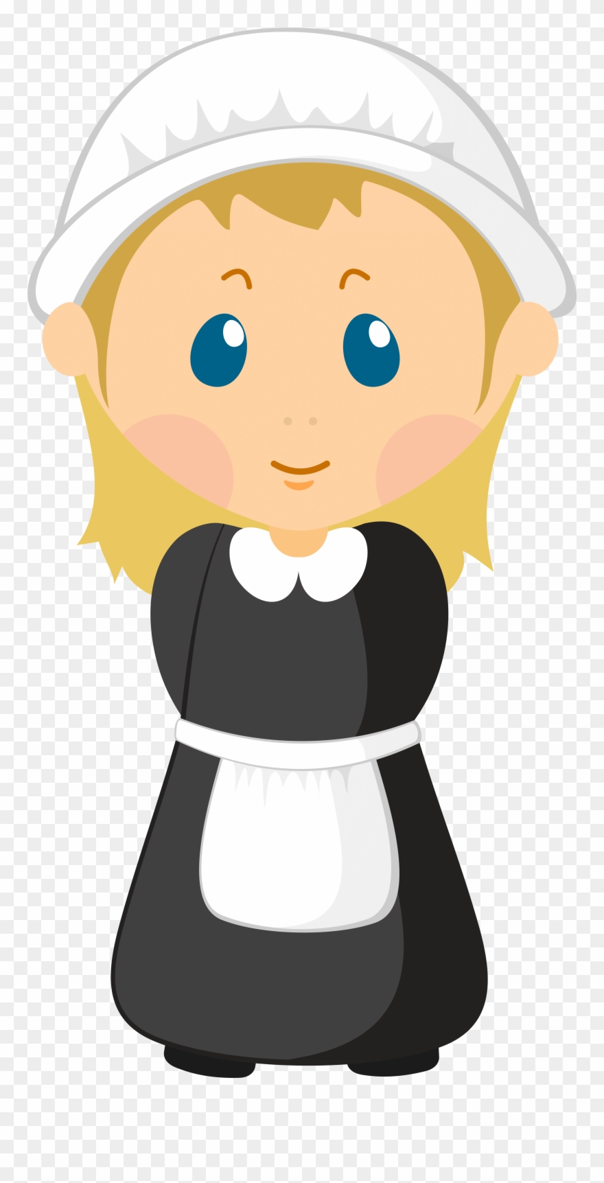 Girl Pilgrim Png Clipart Image - Pilgrim Png Transparent Png