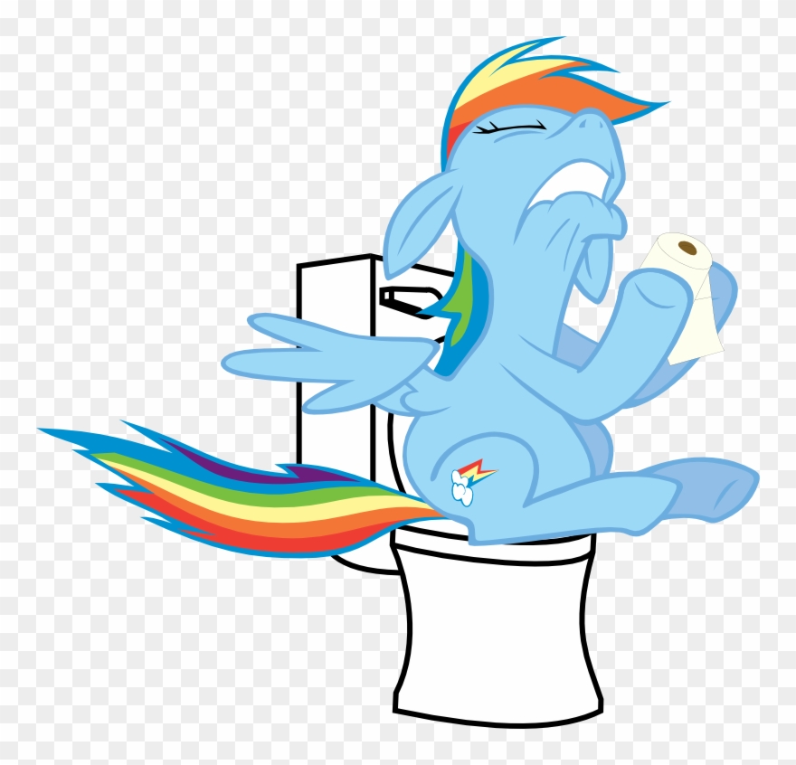 Uploaded - Rainbow Dash Toilet Clipart