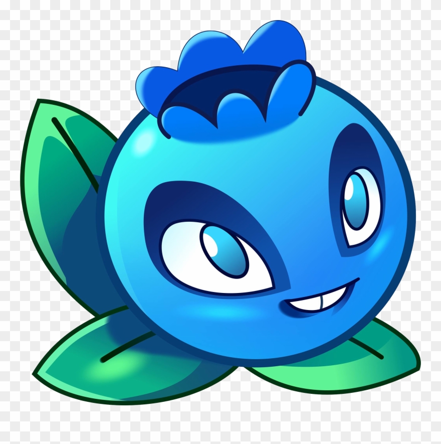 Mq Blue Blueberry Berry Face Fruit - Pvz 2 Electric Blueberry Clipart