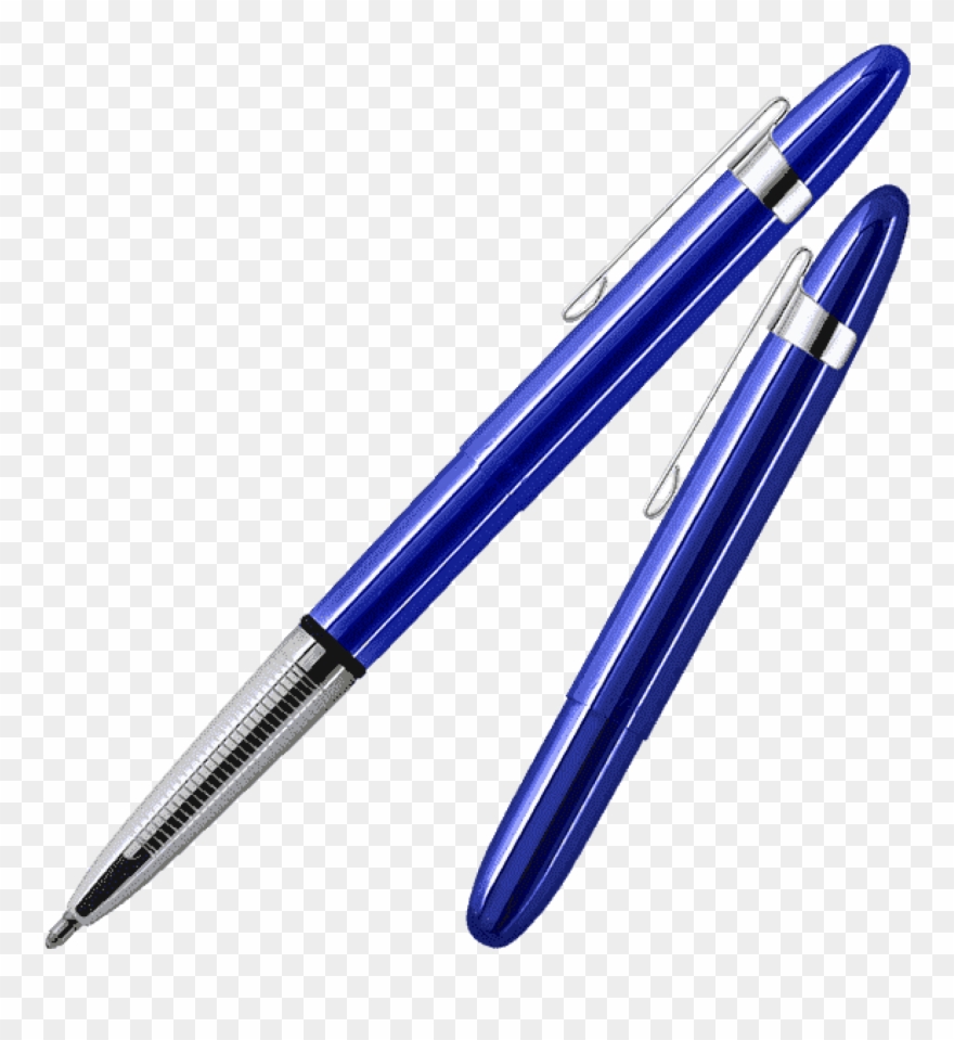 Fisher Space Pen Bullet Blueberry Balpen Met Clip - Fisher Space Pen Bullet Ballpoint Pen ,chrome - Png Download