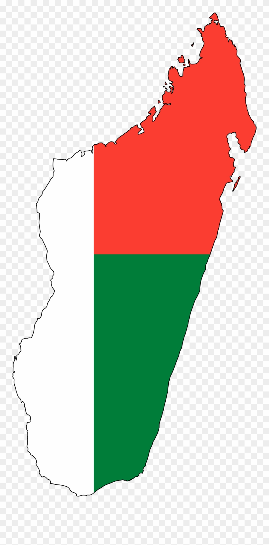 Flag Map With Stroke Clipart