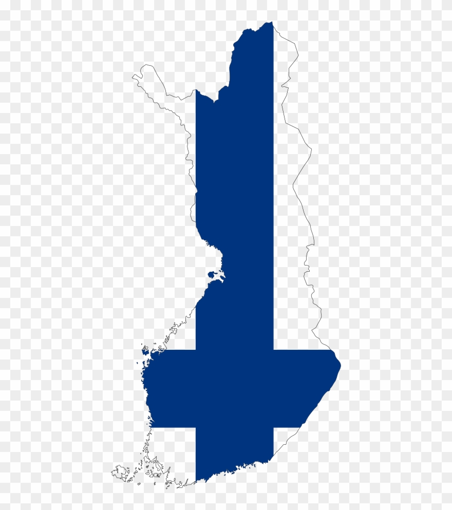 Clip Art Details - Flag Map Of Finland - Png Download