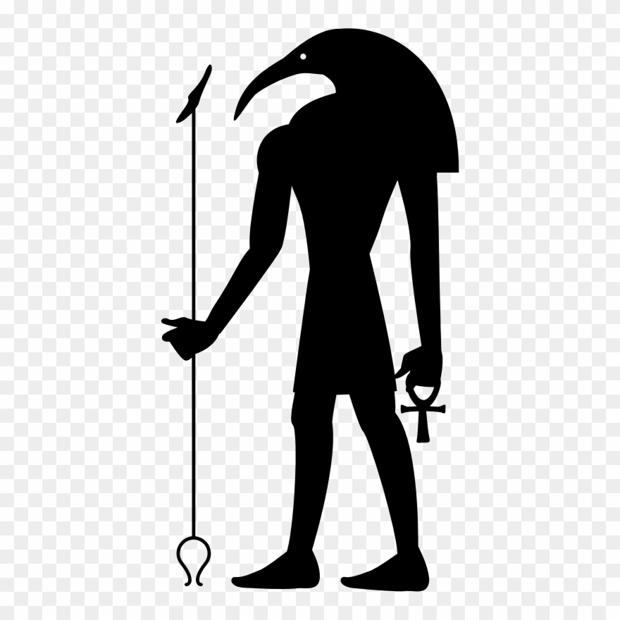 Thoth Deities Anubis Clip - Ancient Egyptian Deities Silhouettes - Png Download