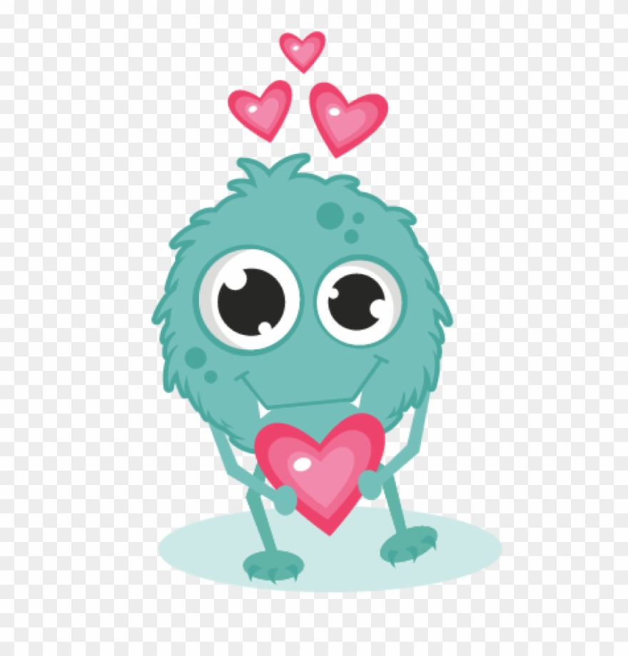 Monster Clipart Love Monster - Valentines Day Monster Clip Art - Png Download