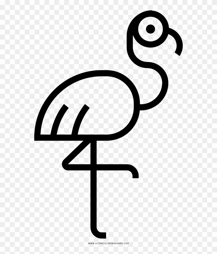 Flamingo Coloring Page - Coloring Book Clipart