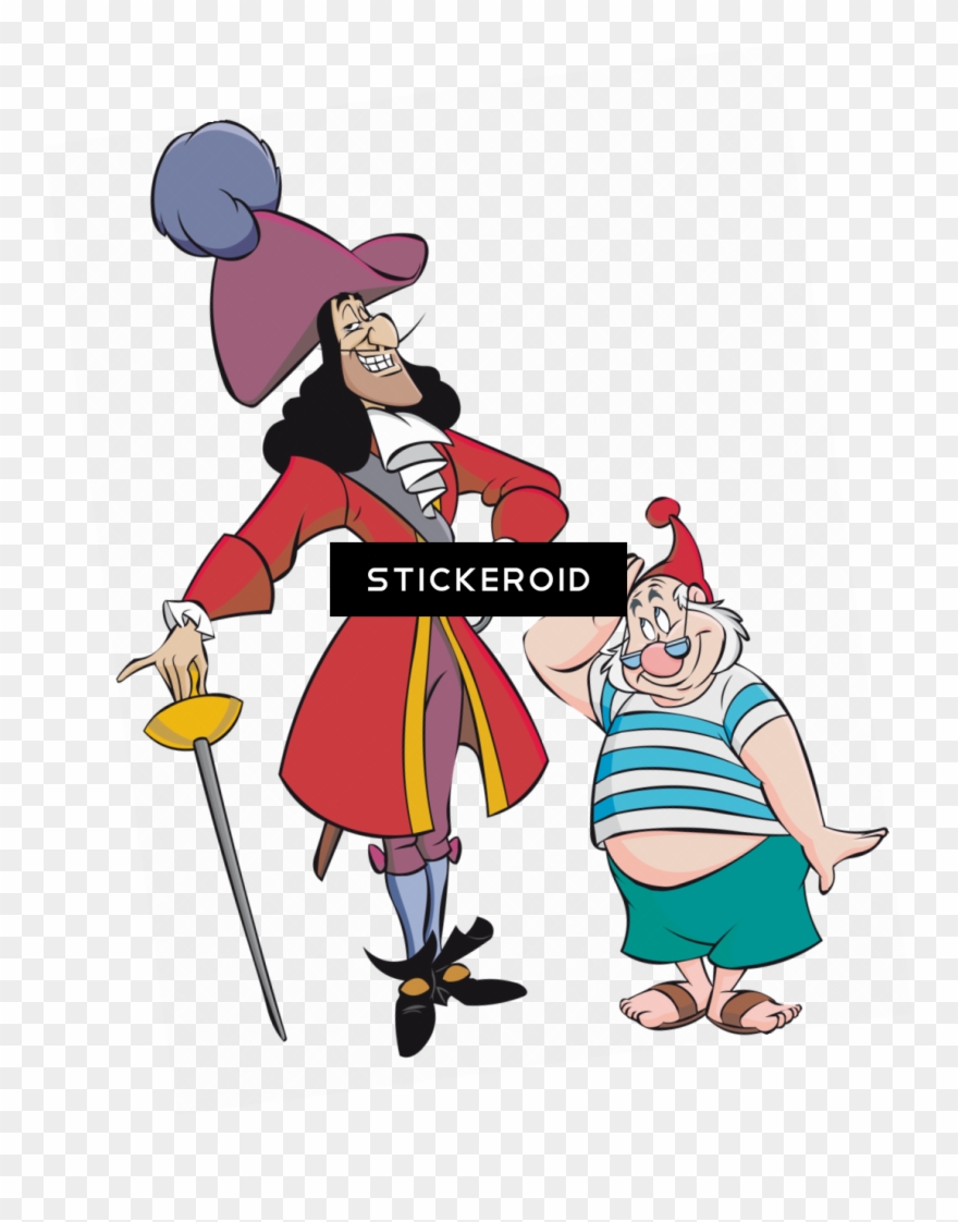 Captain Hook Cartoons Disney - Tinkerbell Wendy Captain Hook Peter Pan Clipart