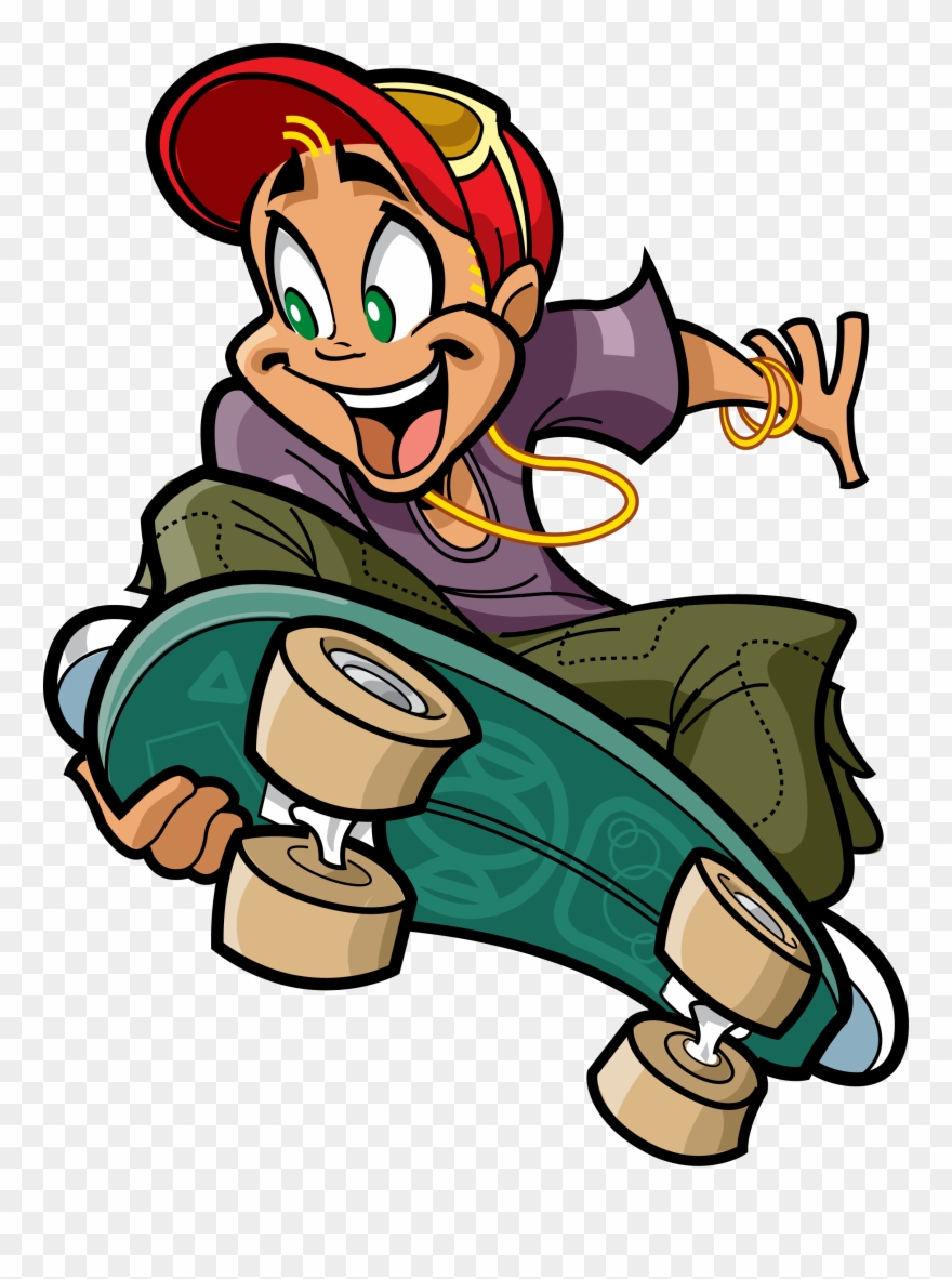 Skate Clipart Cool Person - Clipart Skateboarder - Png Download