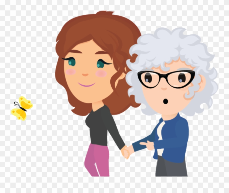 Mentoring And Working Together With Family Caregivers - Cartoon Clipart