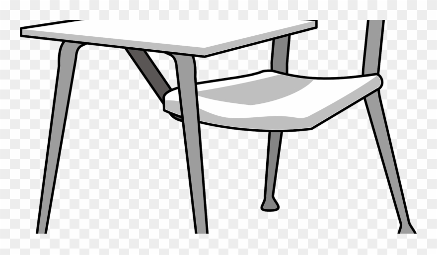 Drawing Bed Underneath Jpg Library Download - Student In Desk Clipart - Png Download