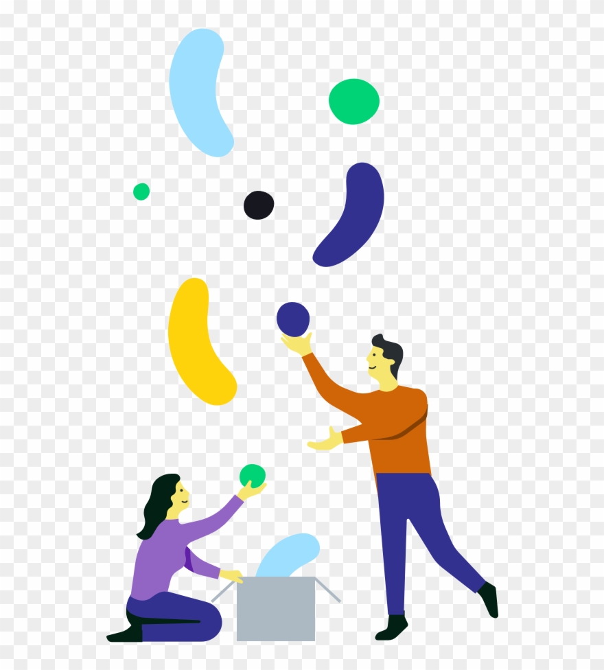 People Launching Products - Product Clipart