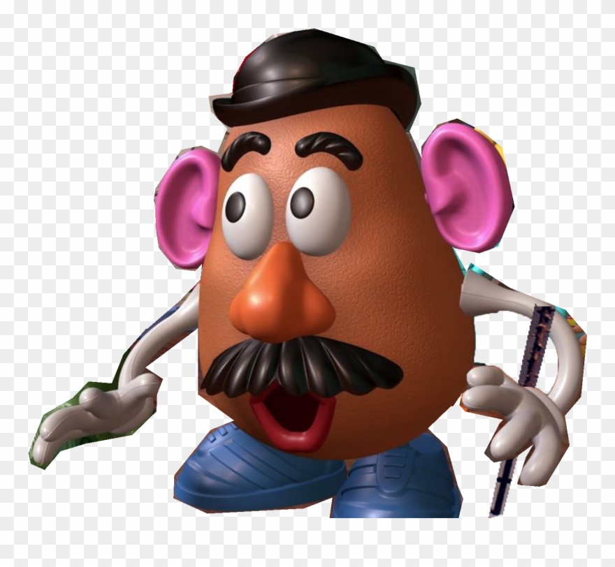 Potato Head With A Cane Clipart