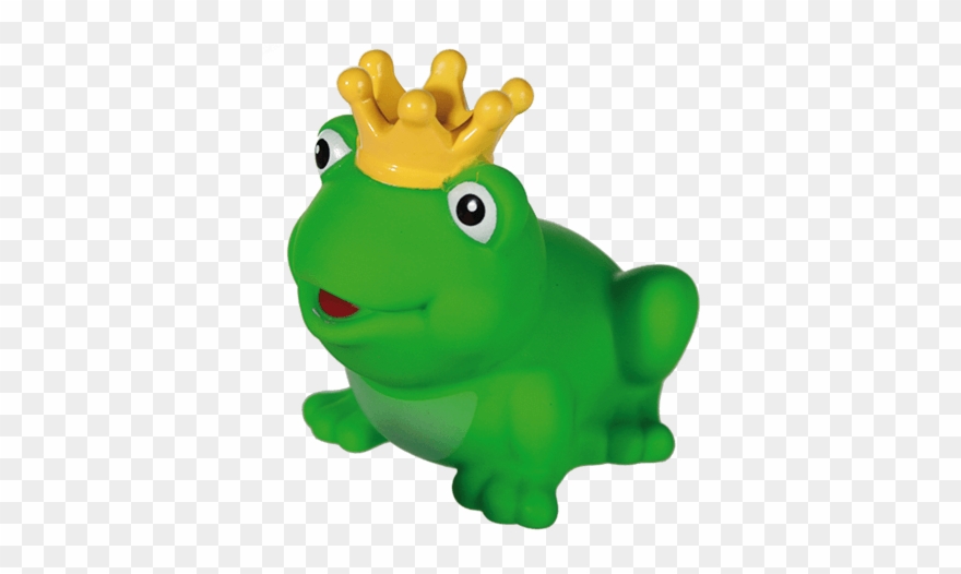 Rubber Frog With Crown Clipart