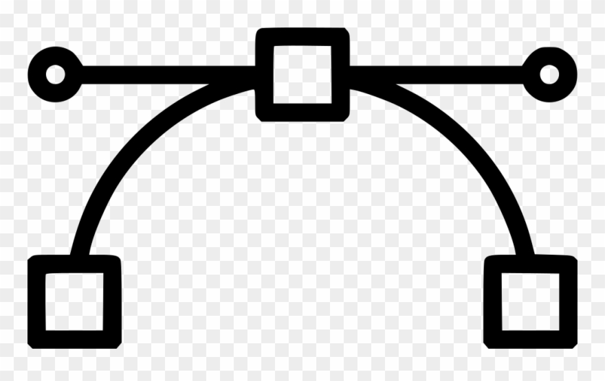 Path Shape Points Anchor Transform Tool Object Vector - Vector Anchor Point Bezier Clipart