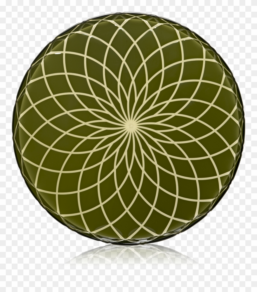 Round Tray Large Filigrana Moss Green - Wells Cathedral Clipart