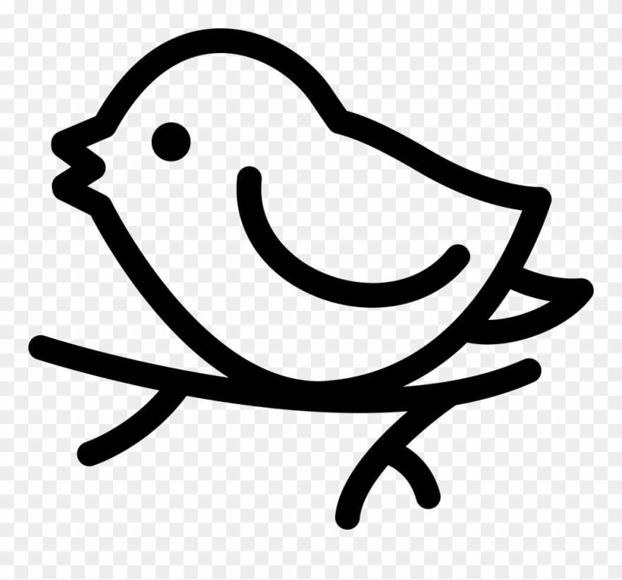 Bird On Branch Comments - Icon Clipart