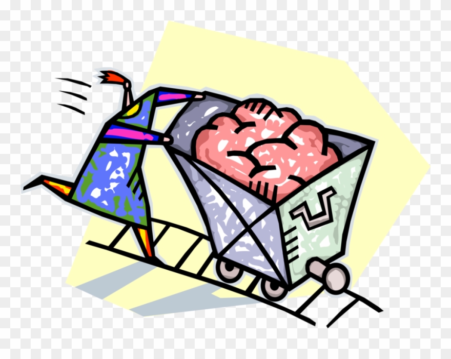 Vector Illustration Of Mining Industry Miner With Mineral - Clip Art - Png Download