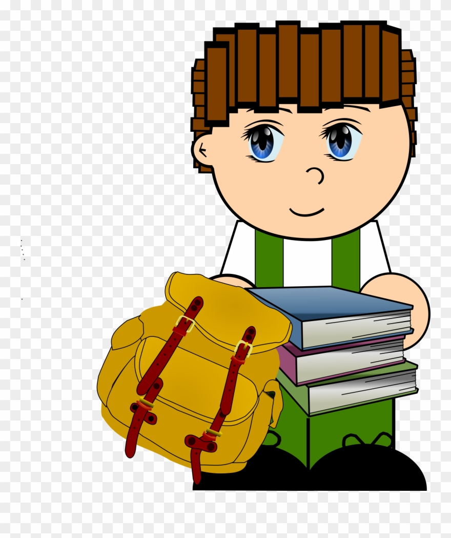 Big Image - School Boy Cartoon Png Clipart