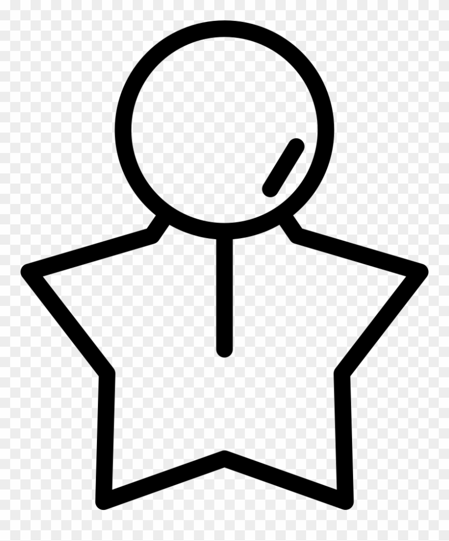 Star With Rounded Pin Comments - Icon Clipart