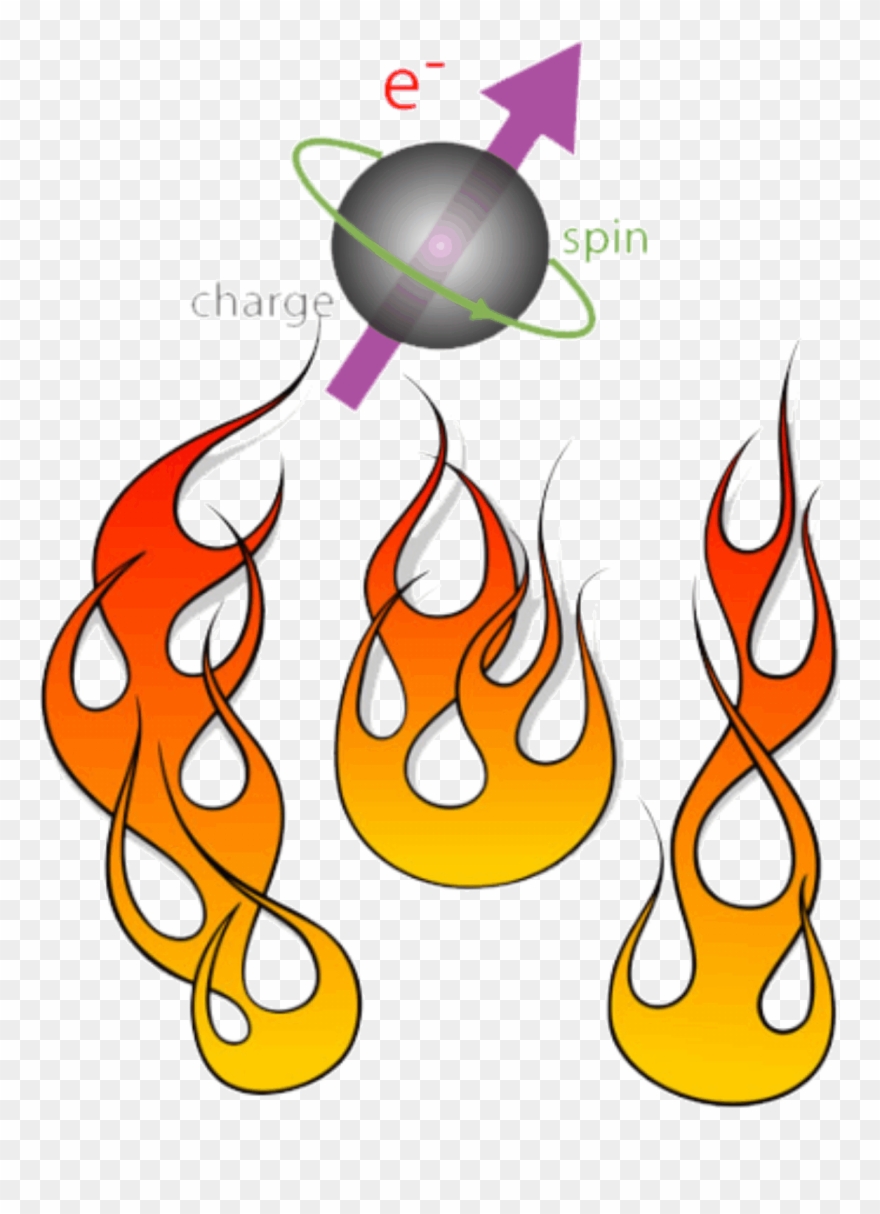 Vector Clip Art By Clipart Design Flames Clipart Vector - Electron Spin - Png Download