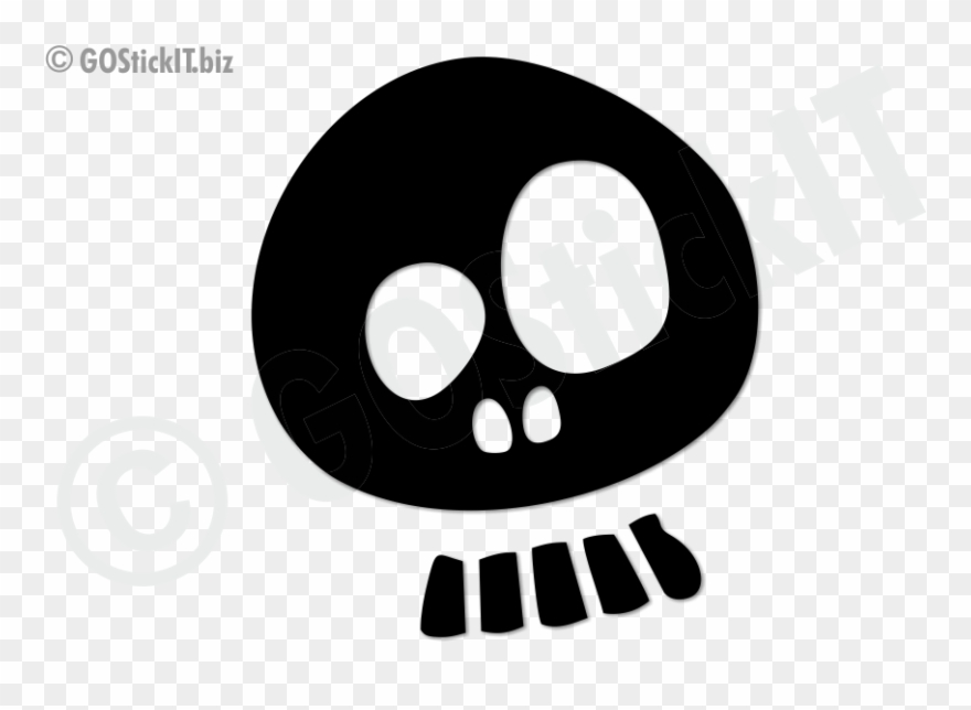 Skull Cartoon Design Series Vinyl Decal - Skull Clipart