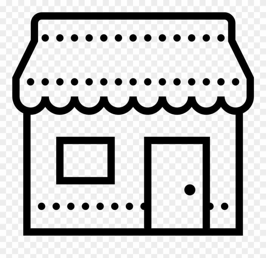 It's An Icon For Finding Local Shopping - Shop Window Icon Png Clipart