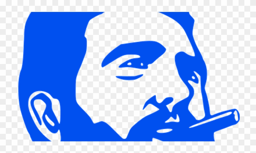 Fidel Castro Drawing With Cigar Clipart