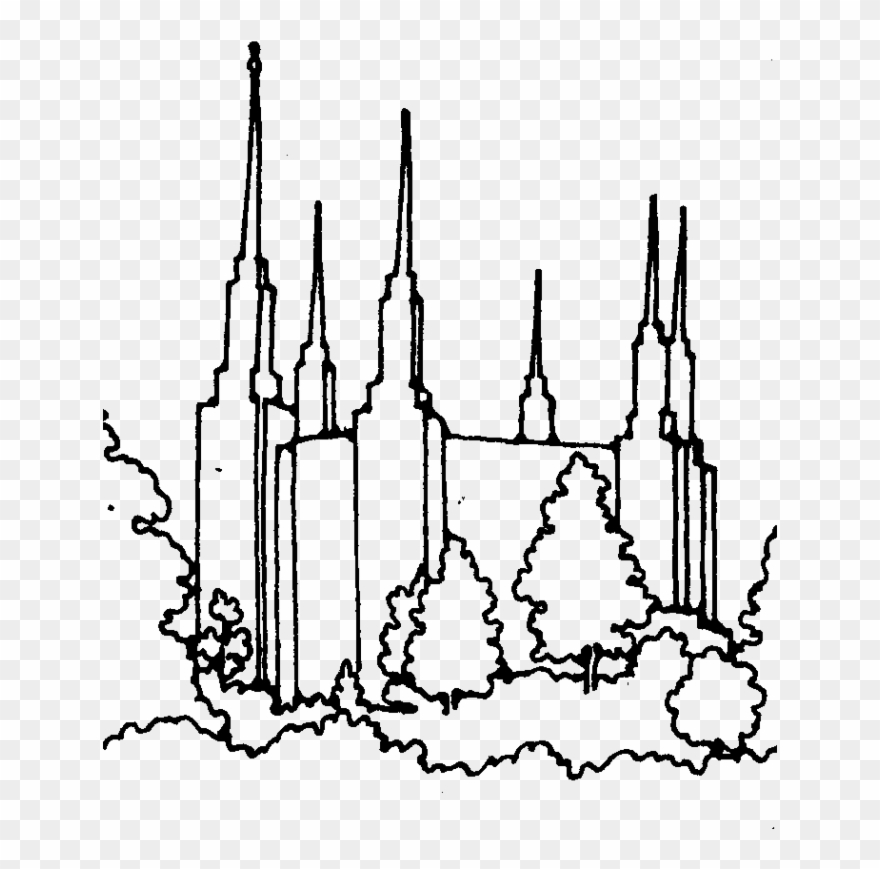 Pin Free Lds Clipart - Washington Dc Temple Sketch - Png Download