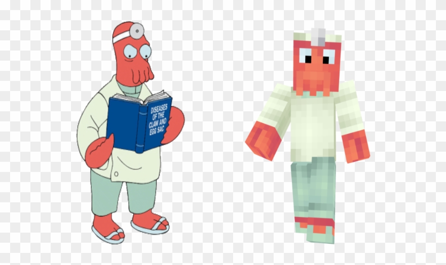 Minecraft Clipart Animated - Dr Zoidberg Minecraft Skin - Png Download