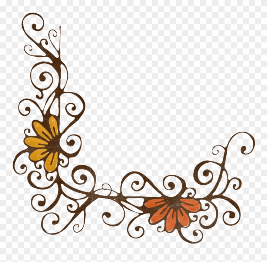 Halloween Themes, Png, Boarders, Picasa Web, Slate, - Elegant Flowers Border Design Clipart