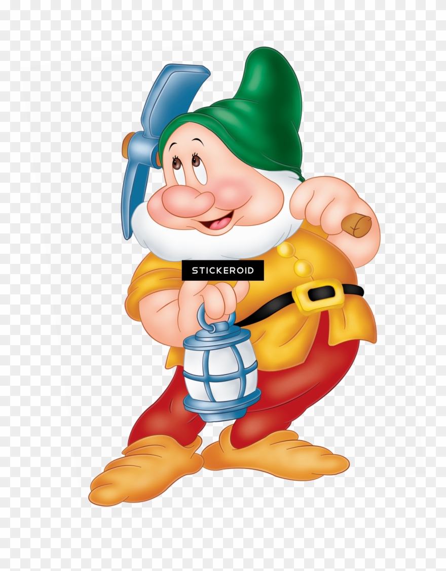 Snow White Sneezy Dwarf - Dopey Grumpy Seven Dwarfs Clipart