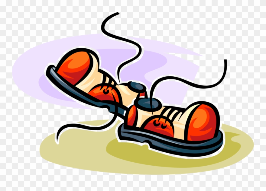 Vector Illustration Of Footwear Shoes With Shoelaces - Clip Art - Png Download