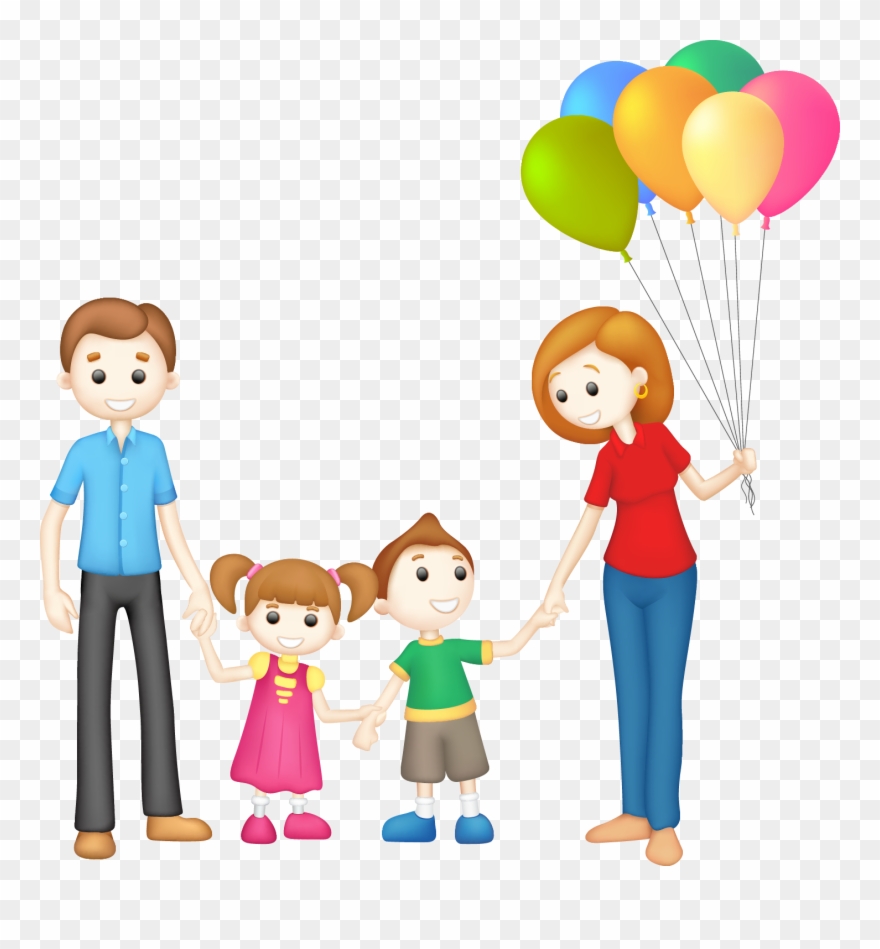 Father Clip Art Others Transprent Png - Family And Balloon Clipart Transparent Png