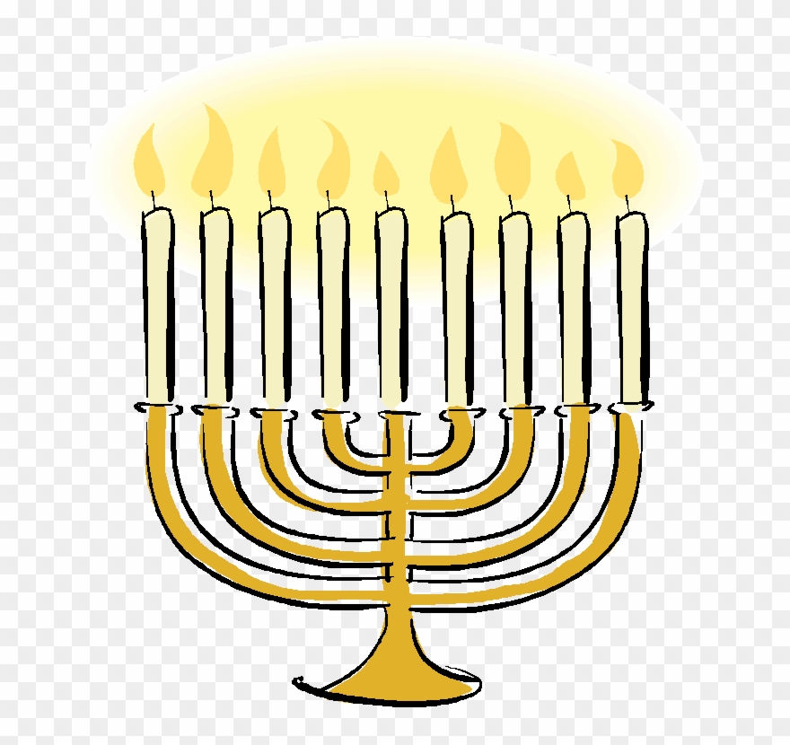 Menorah Hanukkah Celebration - Menora Clipart