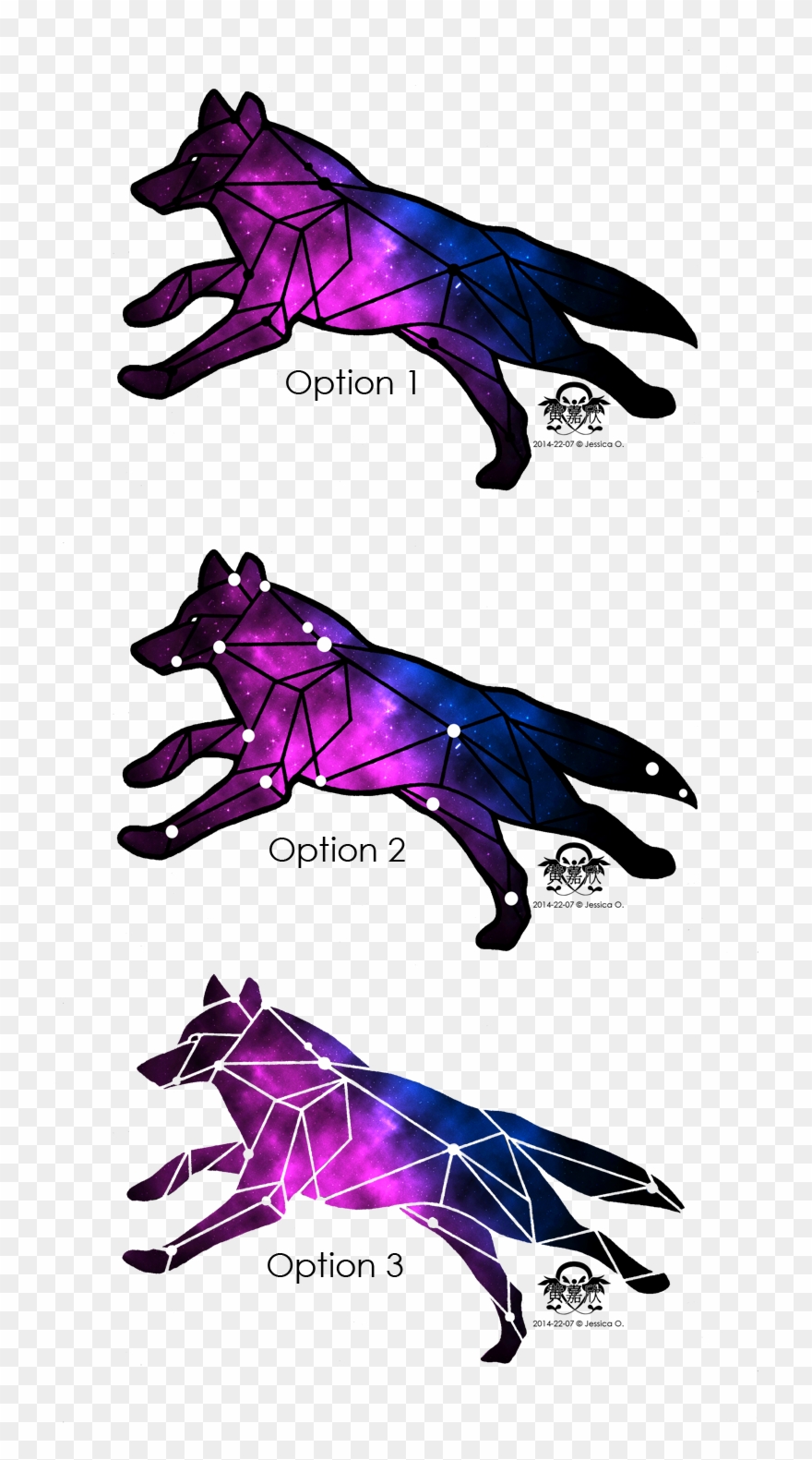Wolf Tattoo Design Based - Lupus Constellation Tattoo Clipart