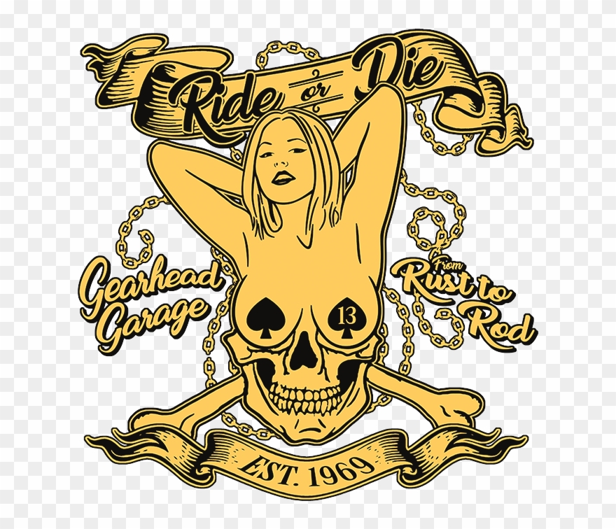 Ride Or Die Gearhead Garage Stock Transfer - Motorcycle Clipart