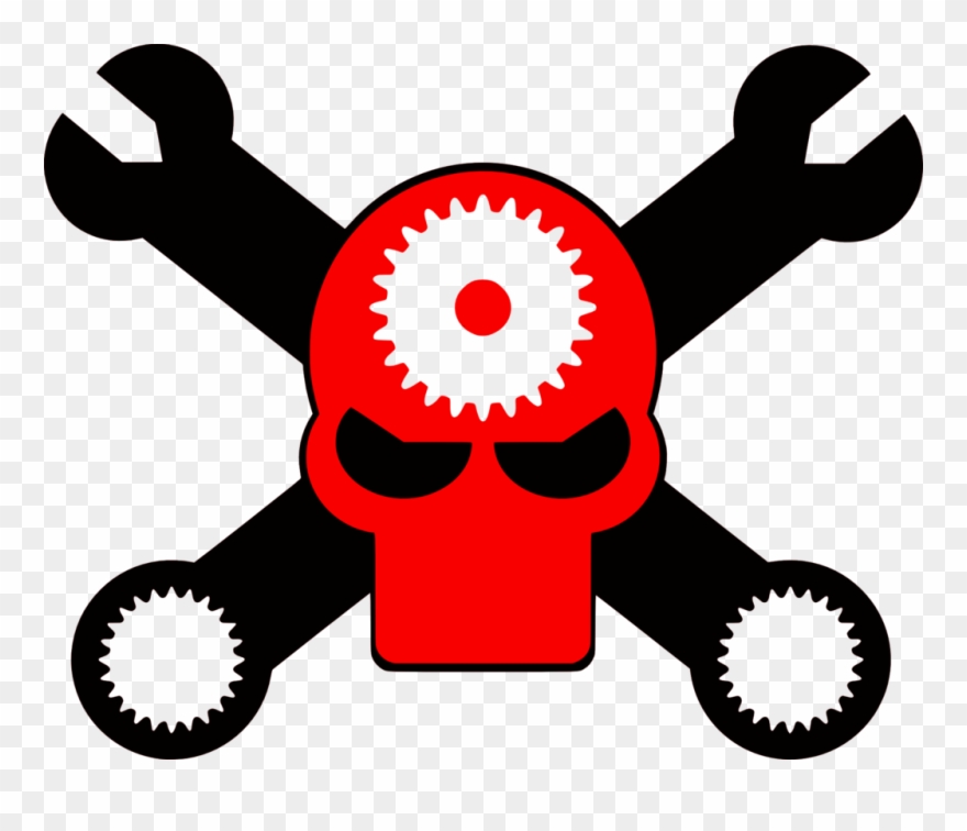 Photo Gearheadskullncross Clipart