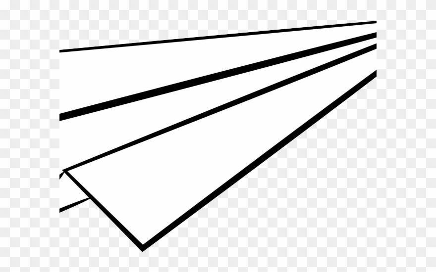 Paper Clipart Glider - Monochrome - Png Download