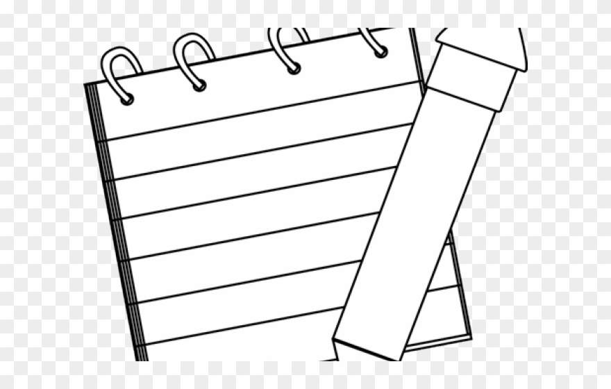 Paper Clipart Notepad - Pencil - Png Download